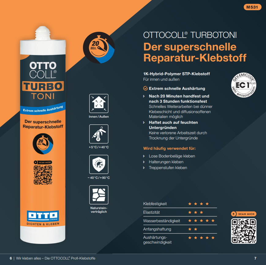 SUMMER SPECIAL - OTTOCOLL Profi Klebstoffe - Fixfritz/Allbert/Turbotoni/Kraftmax/Klarkarl