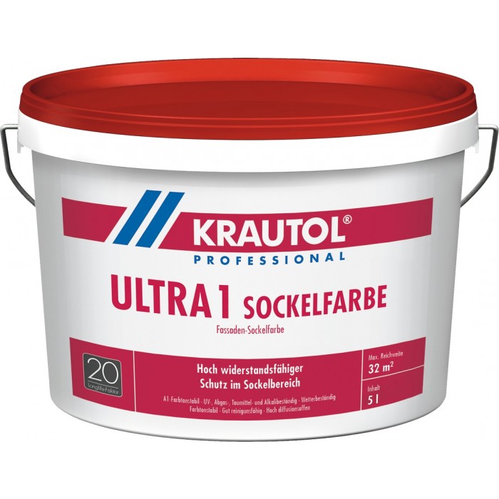KRAUTOL ULTRA1 SOCKELFARBE - Hoch widerstandsfähiger Schutz im Sockelbereich 5L