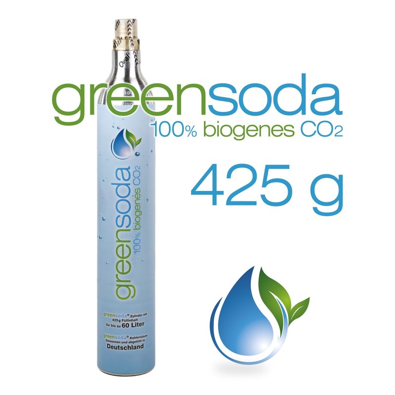 greensoda Standard Universal Bio Soda-Zylinder 425g Kohlensäure für Wassersprudler